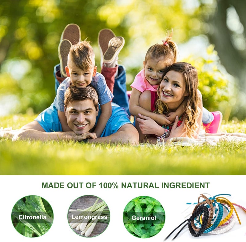 BuggyBands 12 Pack Mosquito Repellent Bracelets, Individually Wrapped PU Leather Insect & Bug Repellent Wrist Bands for Kids & Adults Outdoor Camping Fishing Traveling - Image 2